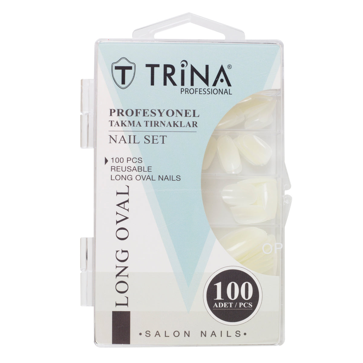 Trina Long Oval Takma Tırnak 100'lü Kutulu TRNNAIL0002