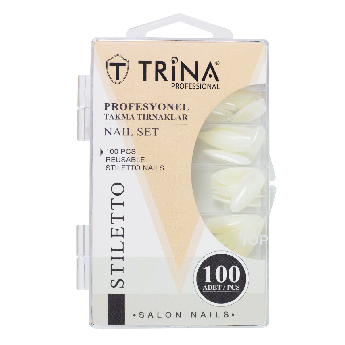 Trina Stiletto Takma Tırnak 100'lü Kutulu TRNNAIL0001
